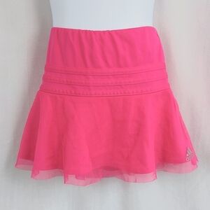 Adidas Girls Tennis Skort with tulle overlay - Pink - size 6